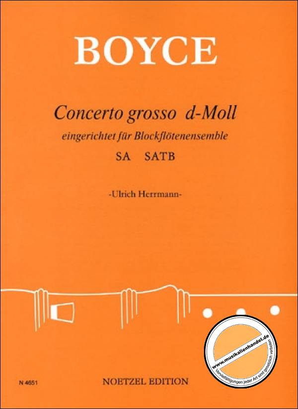 Titelbild für N 4651 - CONCERTO GROSSO D-MOLL