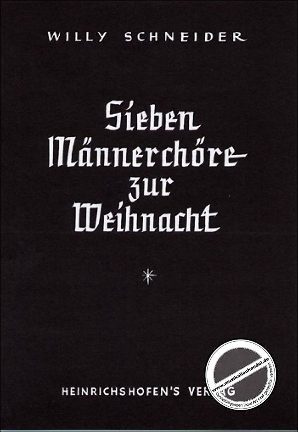 Titelbild für N 683 - 7 MAENNERCHOERE ZUR WEIHNACHT