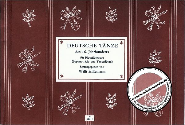 Titelbild für N 7311 - DEUTSCHE TAENZE DES 16 JAHRHUNDERTS