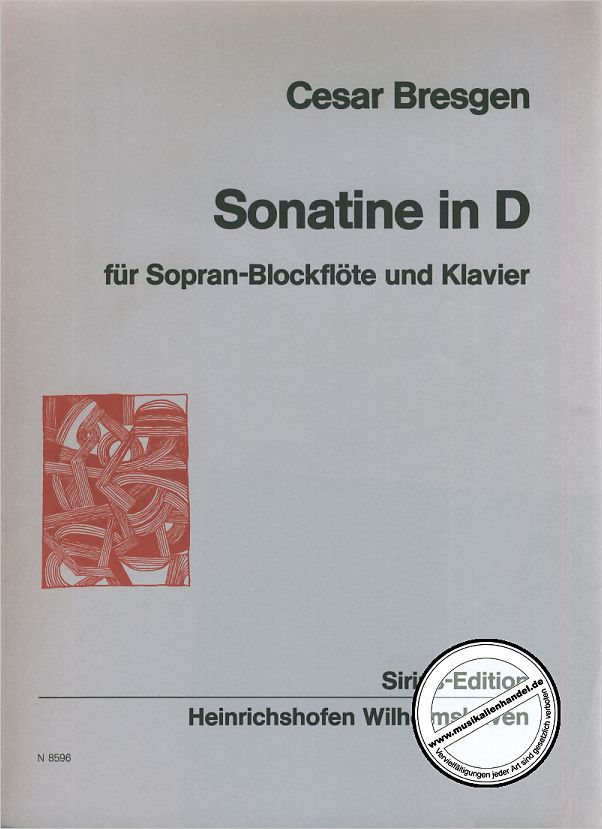 Titelbild für N 8596 - SONATINE IN D