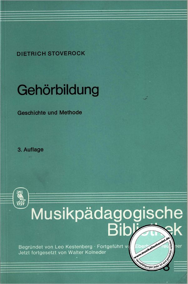Titelbild für NB 0160 - GEHOERBILDUNG - GESCHICHTE + METHODE