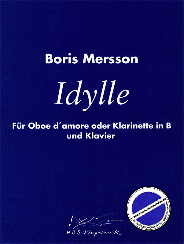Titelbild für NEP 9721 - Idylle Für Oboe d'amore oder Klarinette in B und Klavier