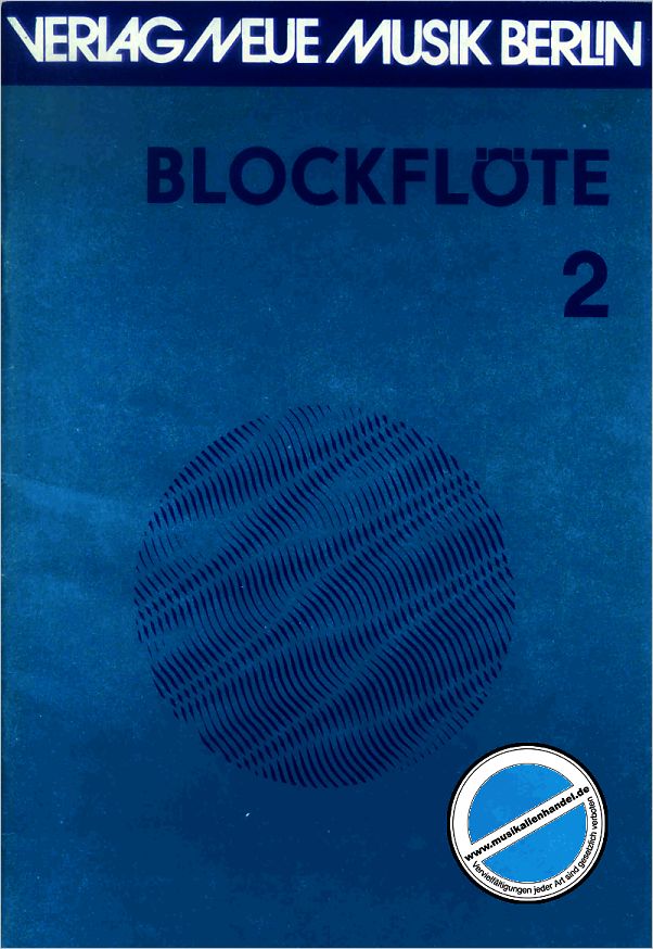 Titelbild für NM 336 - BLOCKFLOETE 2