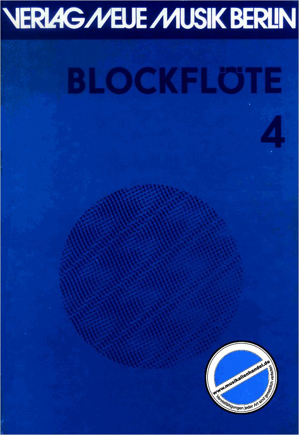 Titelbild für NM 383 - BLOCKFLOETE 4