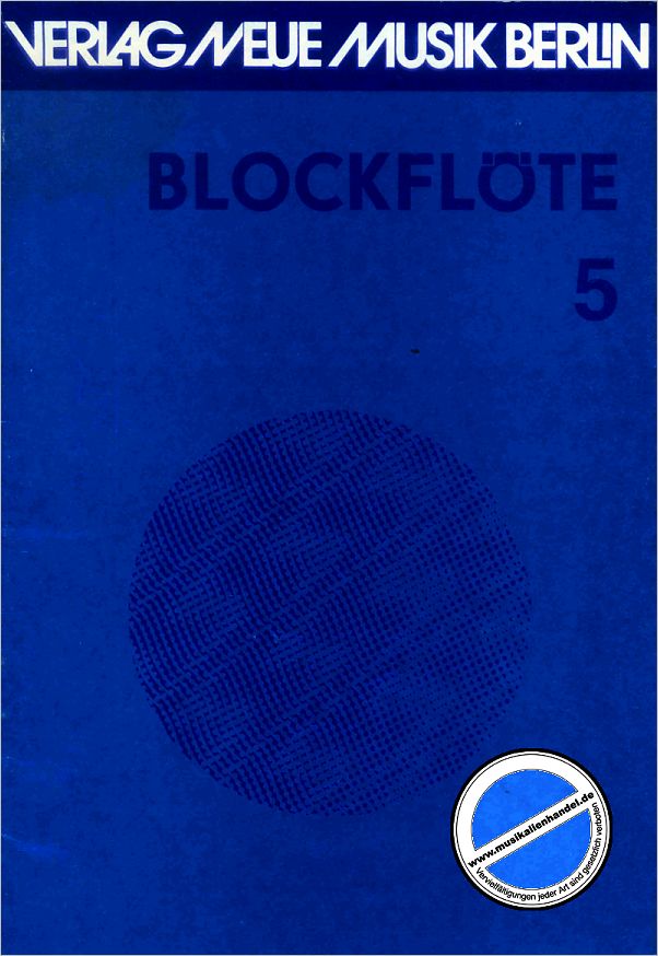 Titelbild für NM 419 - BLOCKFLOETE 5 - DUETTE + TRIOS
