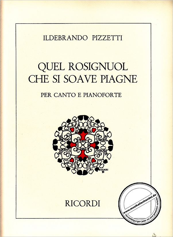 Titelbild für NR 119229 - QUEL ROSIGNUOL (3 SONETTI DEL PETRARCA 2)