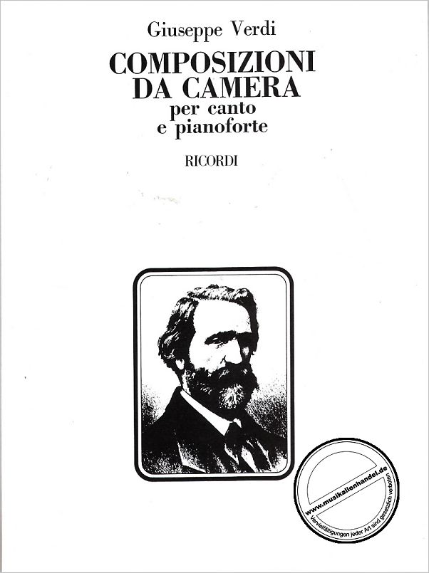 Titelbild für NR 123381 - COMPOSIZIONI DA CAMERA