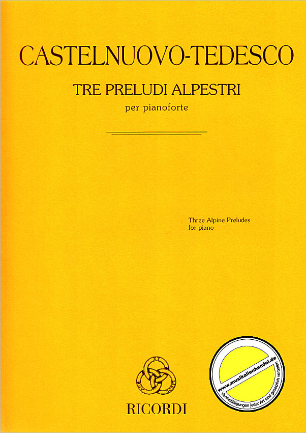 Titelbild für NR 123637 - 3 PRELUDI ALPESTRI