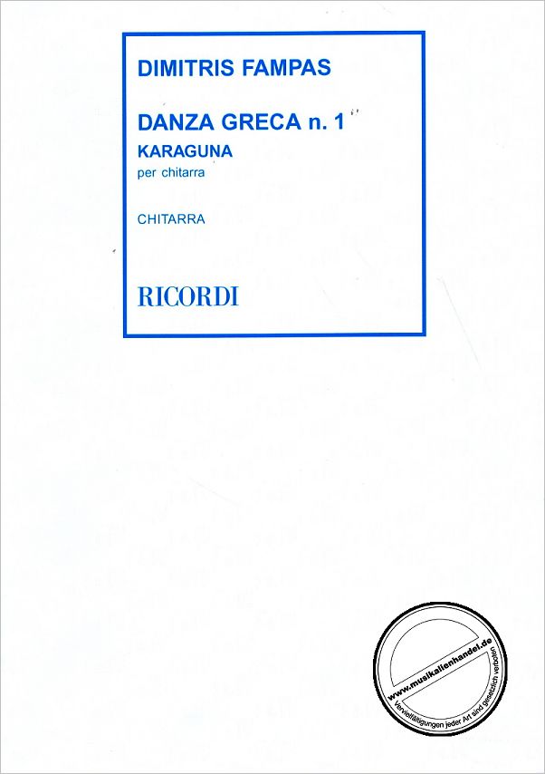 Titelbild für NR 129953 - DANZA GRECA 1 KARAGUNA