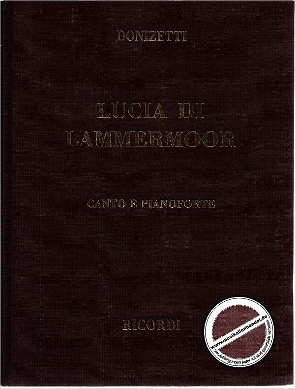 Titelbild für NR 41689-04 - LUCIA DI LAMMERMOOR