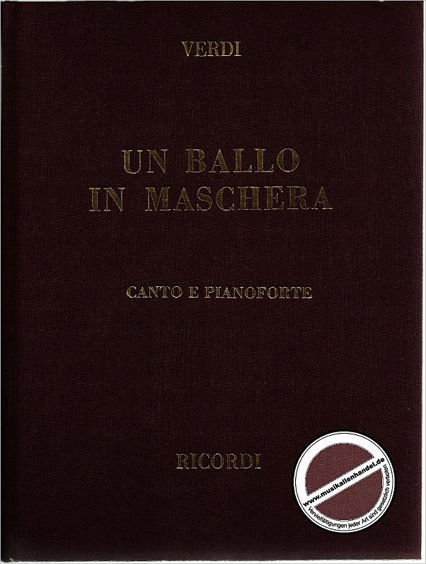 Titelbild für NR 48180-04 - UN BALLO IN MASCHERA (EIN MASKENBALL)