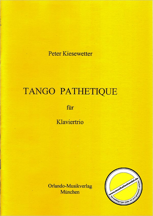 Titelbild für ORLANDO -MZ086B - TANGO PATHETIQUE