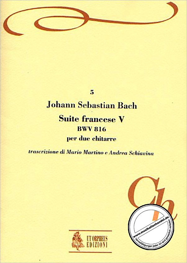 Titelbild für ORPHEUS -CH05 - FRANZOESISCHE SUITE 5 BWV 816