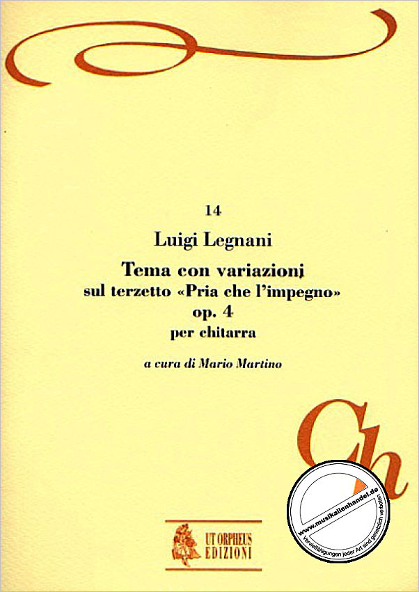 Titelbild für ORPHEUS -CH14 - TEMA CON VARIAZIONI SUL PRIA CHE L'IMPEGNO OP 4