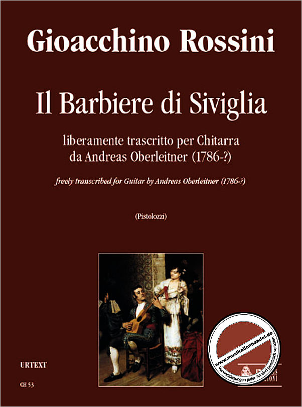 Titelbild für ORPHEUS -CH53 - IL BARBIERE DI SIVIGLIA TRANSKR