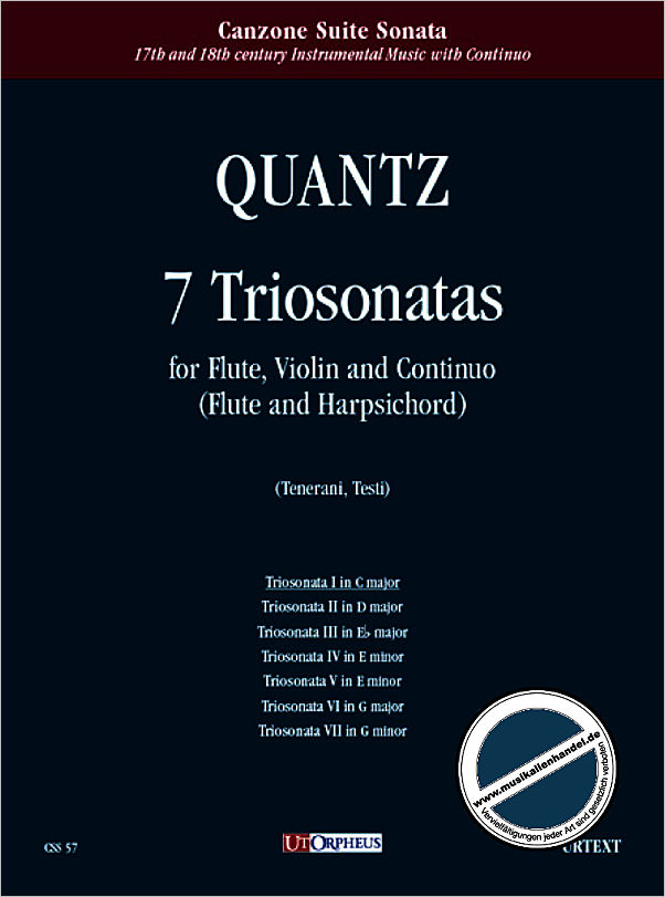 Titelbild für ORPHEUS -CSS57 - TRIOSONATA 1 C-DUR (7 TRIOSONAT