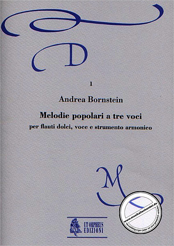 Titelbild für ORPHEUS -DM01 - MELODIE POPOLARI A TRE VOCI