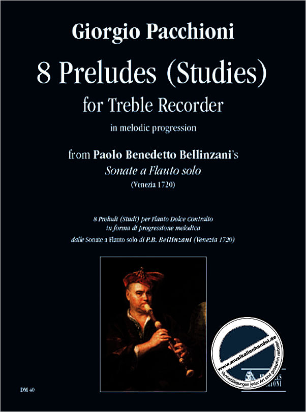Titelbild für ORPHEUS -DM40 - 8 PRELUDES (STUDIES) IN MELODIC PROGRESSION FROM PAOLO BENEDETTO