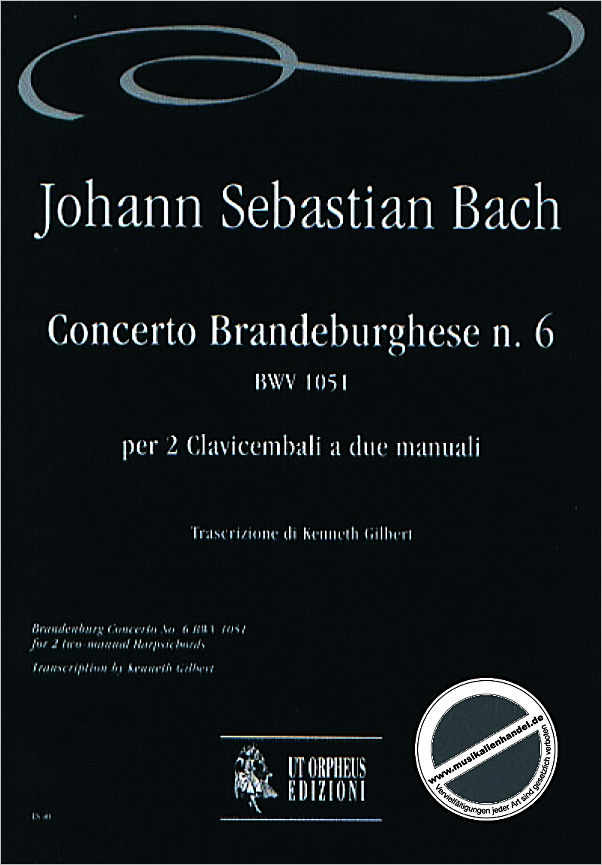 Titelbild für ORPHEUS -ES40 - BRANDENBURGISCHES KONZERT 6 B-DUR BWV 1051