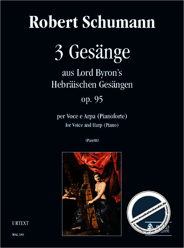 Titelbild für ORPHEUS -MAG180 - 3 GESAENGE (LORD BYRON - HEBRAEISCHE GESAENGE OP 95)