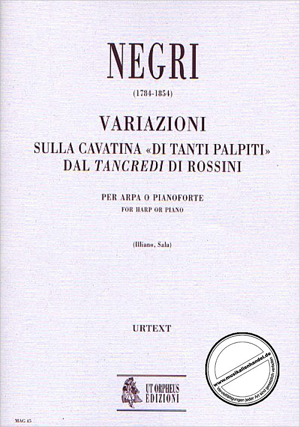 Titelbild für ORPHEUS -MAG45 - VARIAZIONI SULLA CAVATINA DI TANTI PALPITI (ROSSINI)