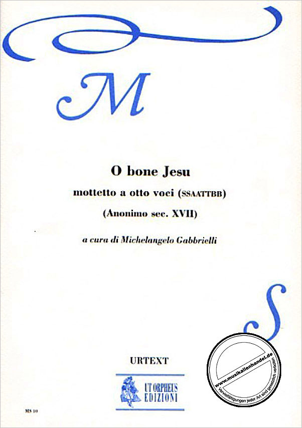Titelbild für ORPHEUS -MS10A - O BONE JESU