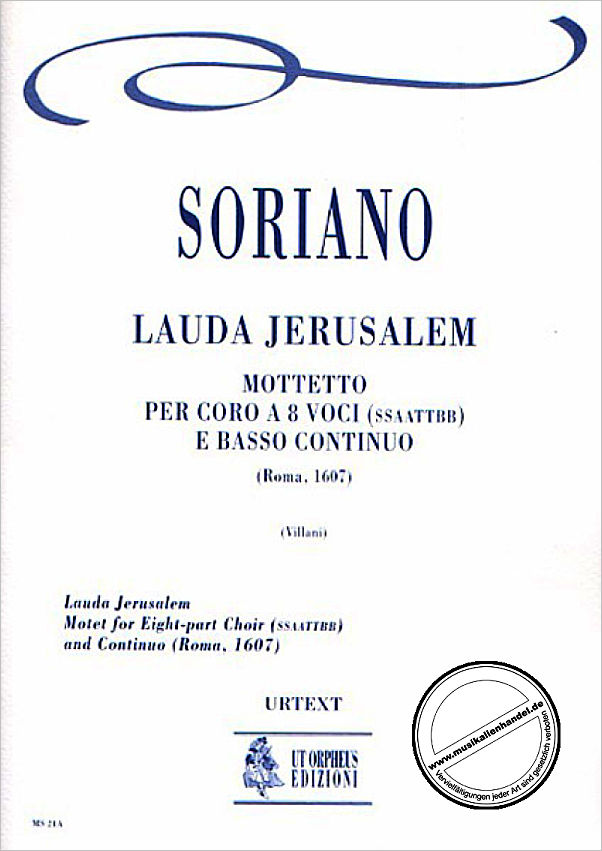 Titelbild für ORPHEUS -MS21A - LAUDA JERUSALEM
