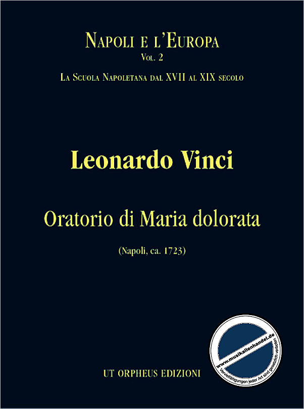 Titelbild für ORPHEUS -NAP2 - ORATORIO DI MARIA DOLORATA