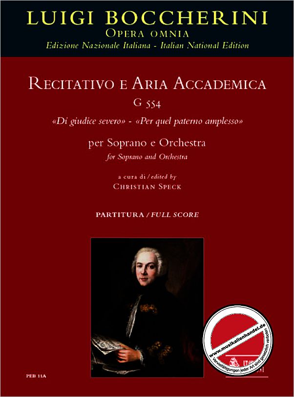 Titelbild für ORPHEUS -PEB11A - RECITATIVO + ARIA ACCADEMICA G 554