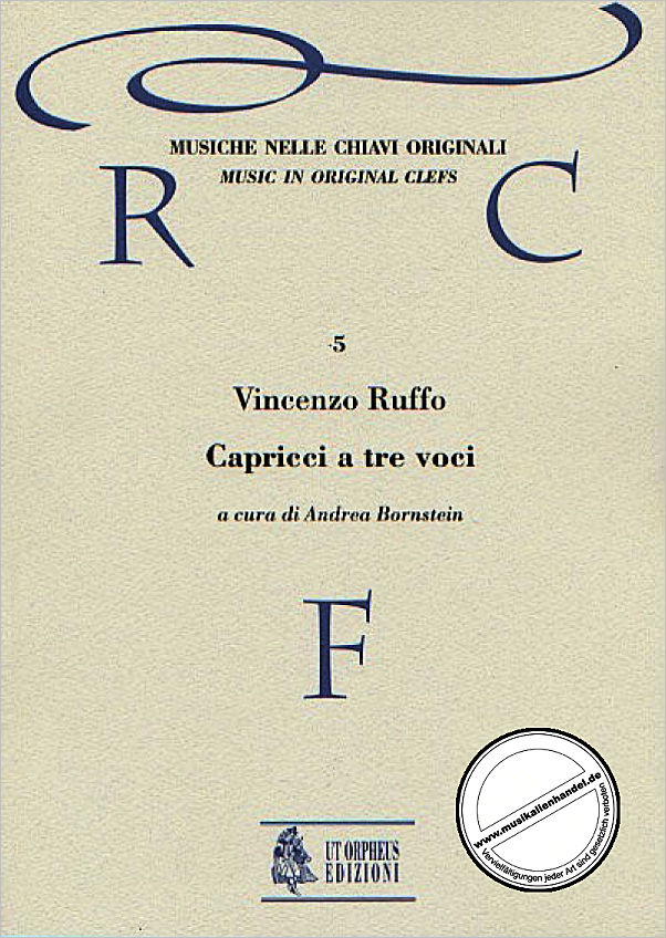 Titelbild für ORPHEUS -SET05 - CAPRICCI A 3 VOCI