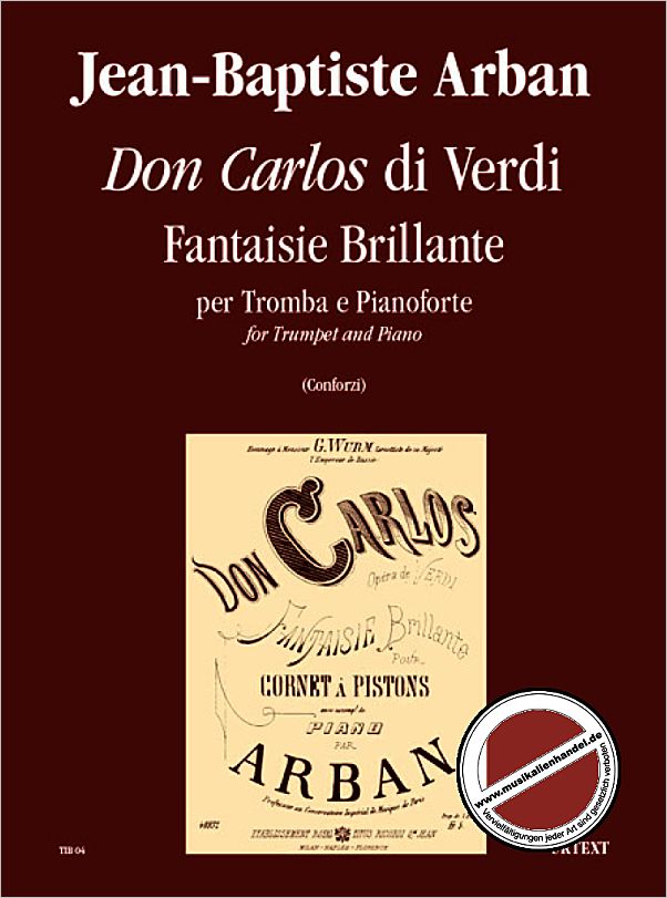 Titelbild für ORPHEUS -TIB04 - DON CARLOS DI VERDI - FANTAISIE BRILLANTE
