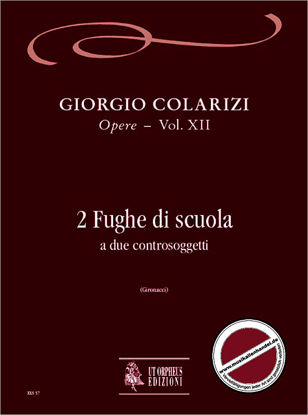 Titelbild für ORPHEUS -XXS57 - 2 FUGHE DI SCUOLA A DUE CONTROSOGGETTI