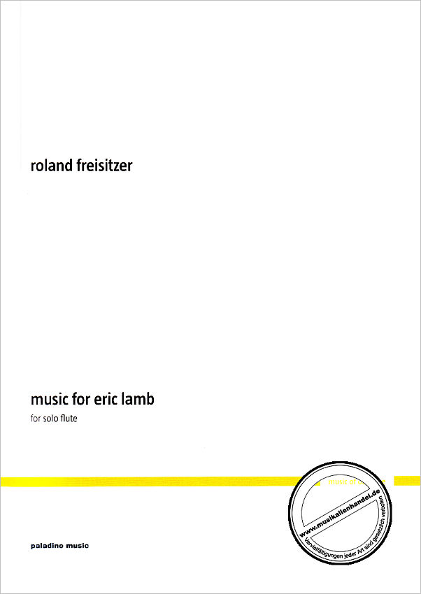 Titelbild für PALADINO 0045 - FREISITZER ROLAND - MUSIC FOR ERIC LAMB