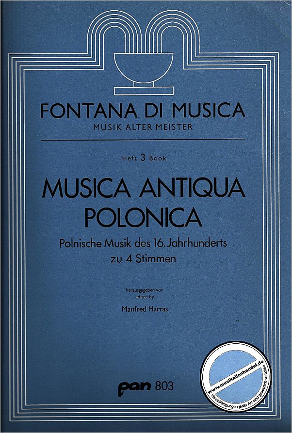 Titelbild für PAN 803 - MUSICA ANTIQUA POLONICA