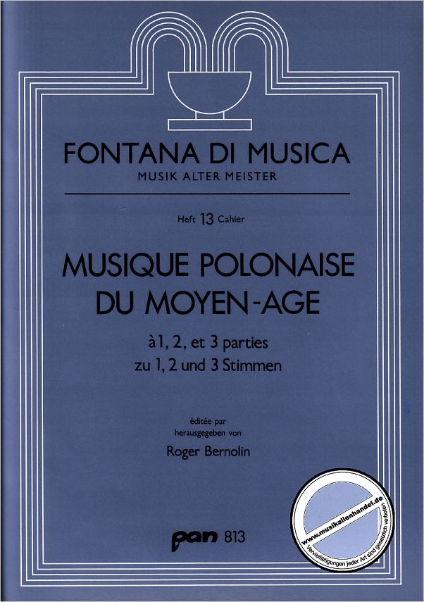 Titelbild für PAN 813 - MUSIQUE POLONAISE DU MOYEN AGE