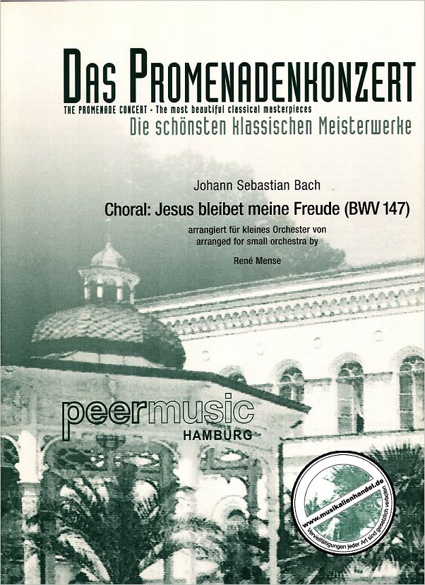 Titelbild für PEER 17102 - CHORAL - JESUS BLEIBET MEINE FREUDE (KANTATE BWV 147)