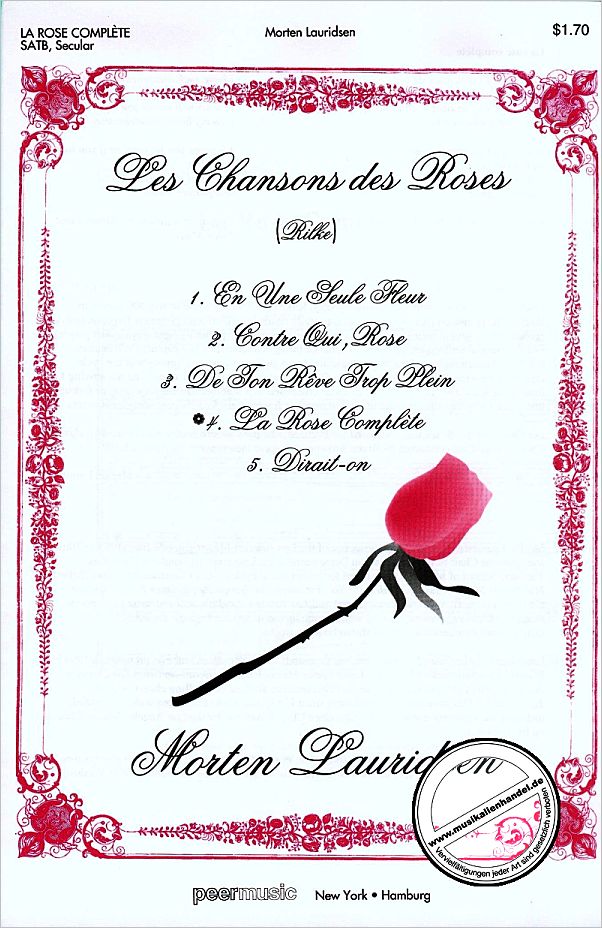 Titelbild für PEER 3299 - LA ROSE COMPLETE (LES CHANSONS DES ROSES 4)