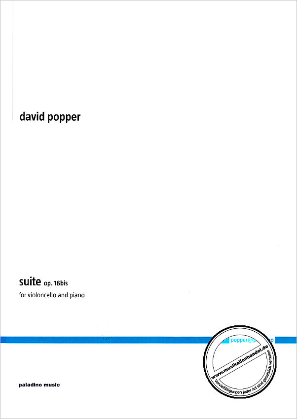 Titelbild für PM0035 - DAVID POPPER - SUITE OP. 16bis