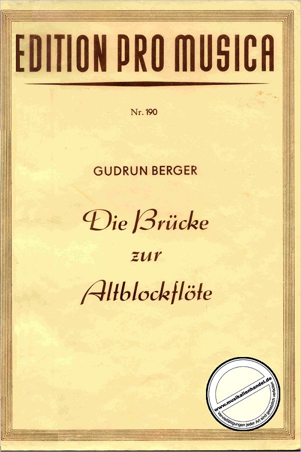 Titelbild für PM 190 - DIE BRUECKE ZUR ALTBLOCKFLOETE