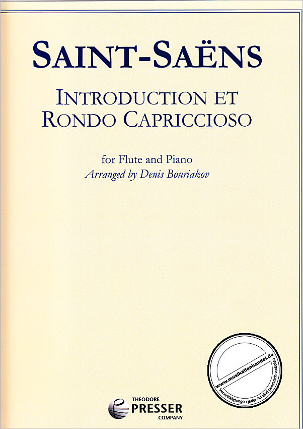 Titelbild für PRESSER 114-41433 - INTRODUCTION ET RONDO CAPRICCIOSO OP 28