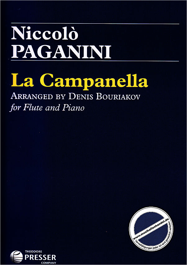 Titelbild für PRESSER 114-41855 - La campanella