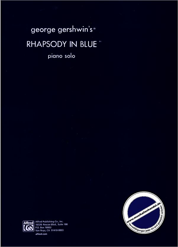Titelbild für PS 0047 - RHAPSODY IN BLUE