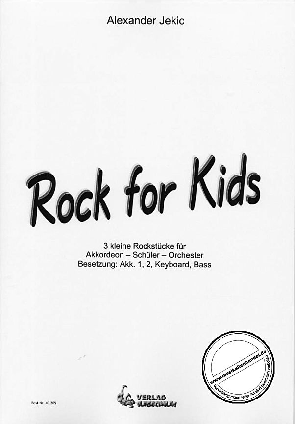 Titelbild für PURZ 40205-S - ROCK FOR KIDS - 3 KLEINE ROCKSTUECKE