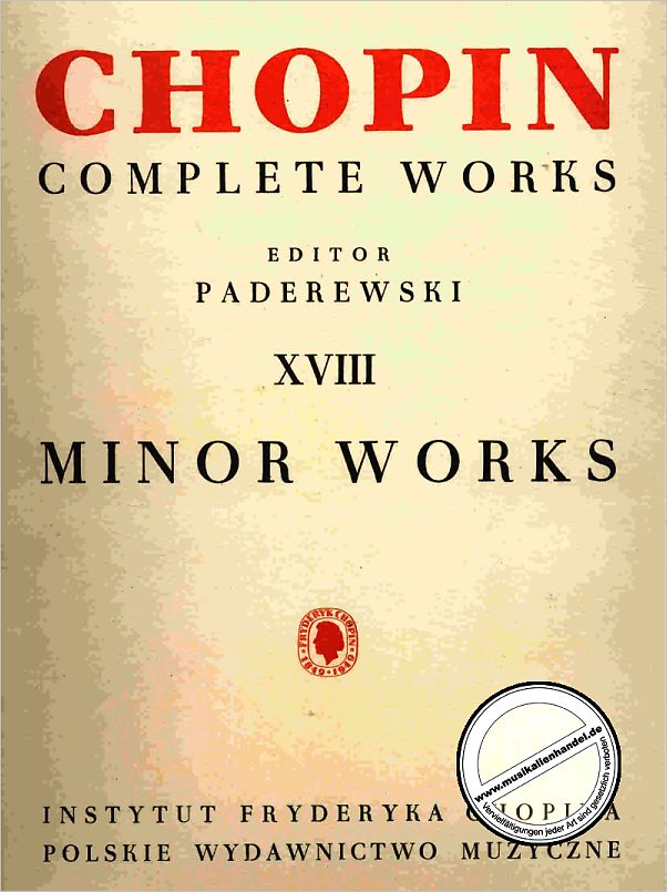 Titelbild für PWM 1725 - COMPLETE WORKS 18 - MINOR WORKS