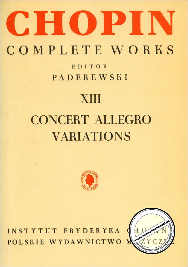 Titelbild für PWM 244 - CONCERT ALLEGRO VARIATIONS OP 46 - WERKE 13