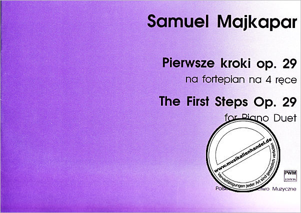 Titelbild für PWM 6411 - THE FIRST STEPS OP 29
