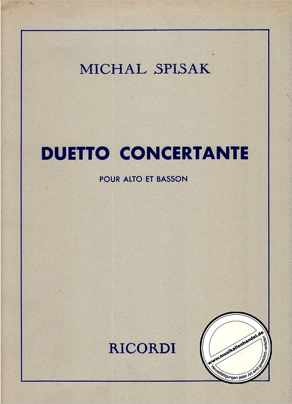 Titelbild für R 1546 - DUETTO CONCERTANTE