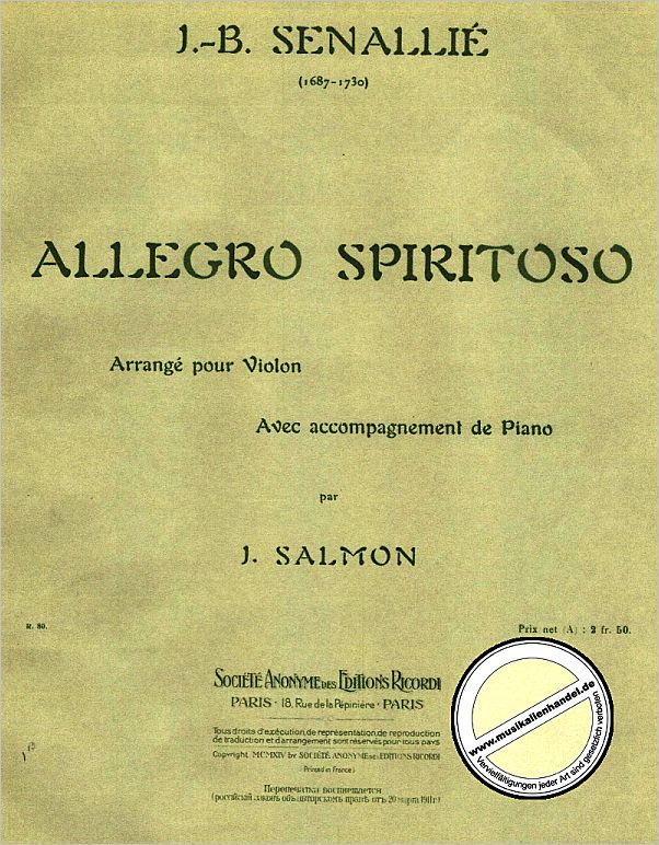 Titelbild für R 80 - ALLEGRO SPIRITOSO