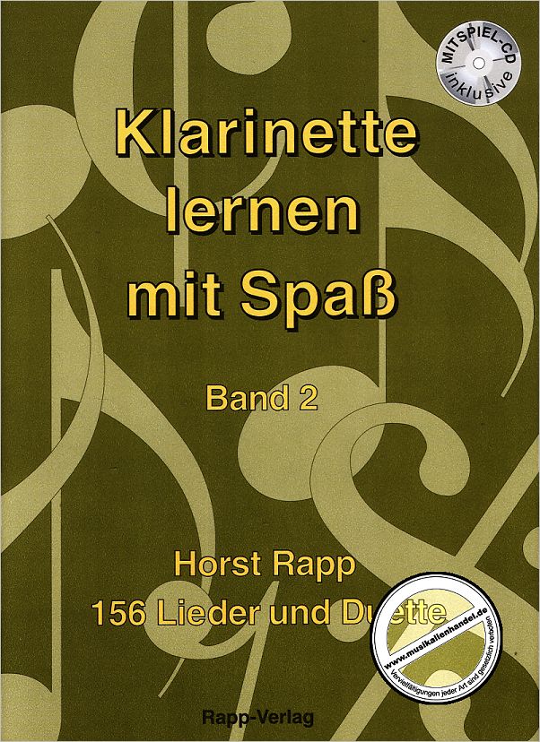 Titelbild für RAPP -KS2 - KLARINETTE LERNEN MIT SPASS 2