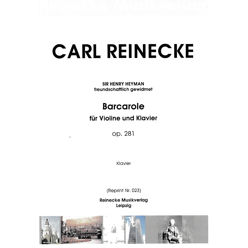 Titelbild für REINECKE -REP23 - BARCAROLE OP 281
